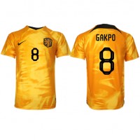 Holland Cody Gakpo #8 Hjemmebanetrøje VM 2022 Kortærmet